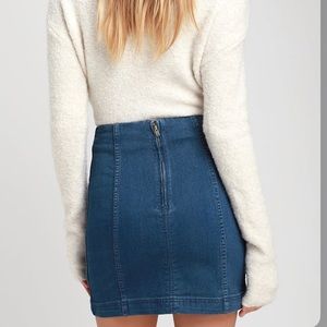 Free People Modern Femme Denim Mini Skirt